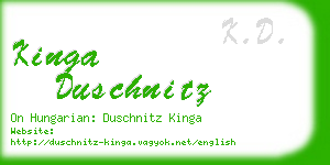 kinga duschnitz business card